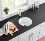 Camden Fireclay Round Top/undermount Single Bowl Sink - Gloss White - 470x228mm | FCSR470GW