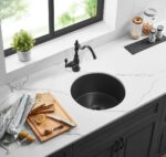 Camden Fireclay Round Top/undermount Single Bowl Sink - Matt Black - 470x228mm | FCSR470MB