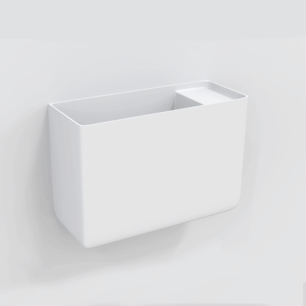 Capri Mini Wall-Mounted Basin - Matte White