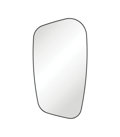Capriccio Matte Black Asymmetrical Framed Mirror