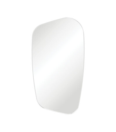 Capriccio Matte White Asymmetrical Framed Mirror