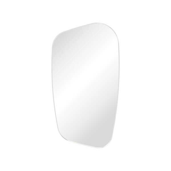 Capriccio Matte White Asymmetrical Framed Mirror