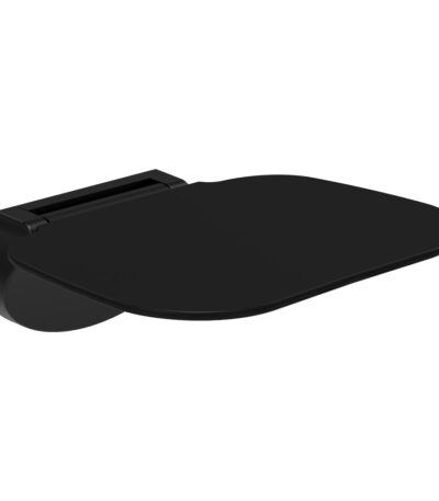 Care Folding Shower Seat, Matte Black Base, Satin Black Seat