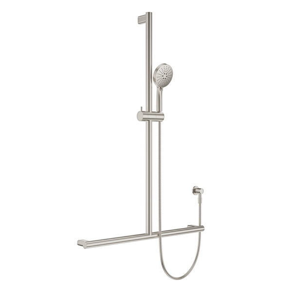 Care Inverted T Rail Shower, Brushed Nickel