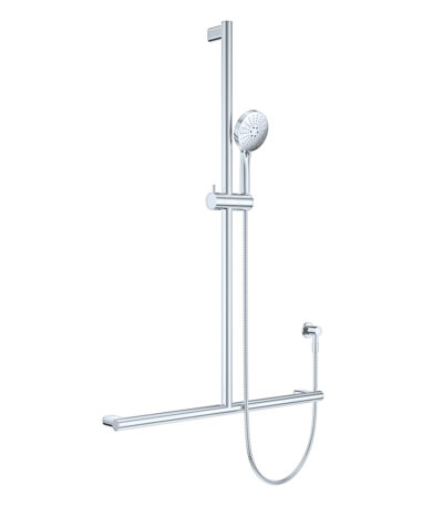 Care Inverted T Rail Shower, Chrome