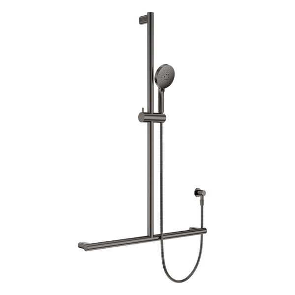 Care Inverted T Rail Shower, Gun Metal