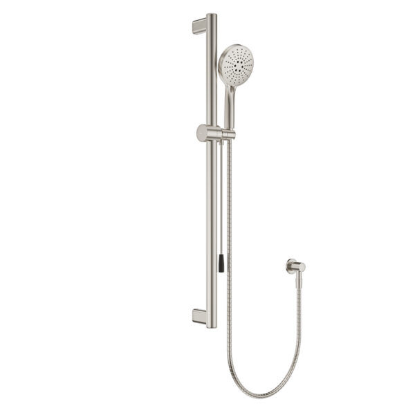 Care Rail Shower with Push/Pull Slider, Brushed Nickel