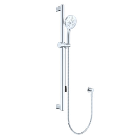 Care Rail Shower with Push/Pull Slider, Chrome