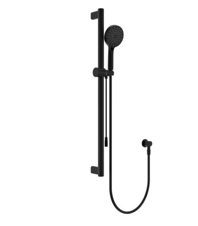 Care Rail Shower with Push/Pull Slider, Matte Black