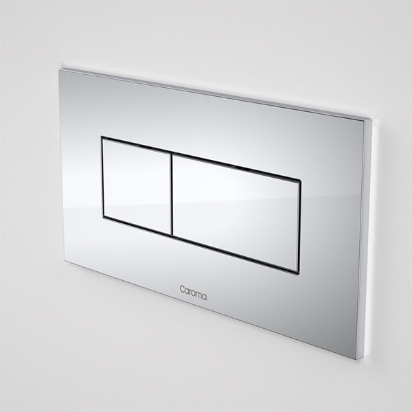 Caroma Invisi Series II Metal Rectangular Dual Flush Plate & Buttons