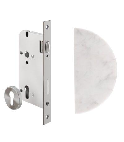 Carrara Half Moon Entry Door Pull & Lock Set