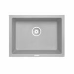 Carysil Concrete Grey Single Big Bowl Granite Kitchen/Laundry Sink Top/Flush/Under Mount - 610x457x205mm | TWM6145-G