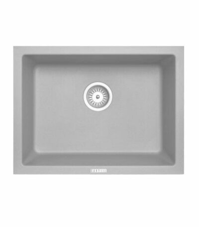 Carysil Concrete Grey Single Big Bowl Granite Kitchen/Laundry Sink Top/Flush/Under Mount - 610x457x205mm | TWM6145-G
