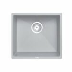 Carysil Concrete Grey Single Bowl Granite Stone Kitchen/Laundry Sink Top/Flush/Under Mount - 457x406x200mm | TWM-MSG