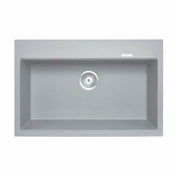 Carysil Concrete Grey Single Bowl Granite Stone Kitchen Sink Top/Under Mount Concrete Grey - 780x510x220mm | TWMW780-G