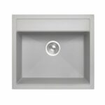 Carysil Concrete Grey Single Bowl Granite Top/Flush/Under Mount Kitchen/Laundry Sink - 560x510x200mm | TWM-560FEG