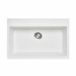 Carysil White Single Bowl Granite Stone Kitchen Sink Top/Under Mount - 780x510x220mm | TWMW780-W