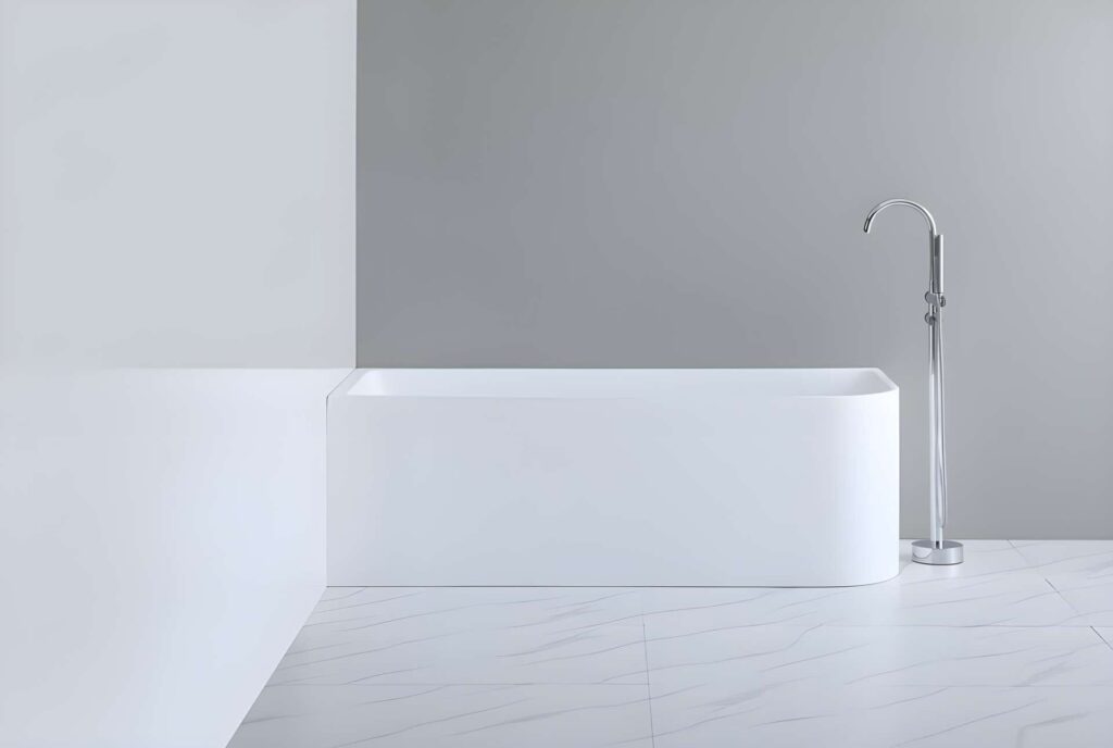 Casey Corner Back To Wall Bathtub - Acrylic Gloss White (Left Corner) - 1500mm | CBT1500L-510