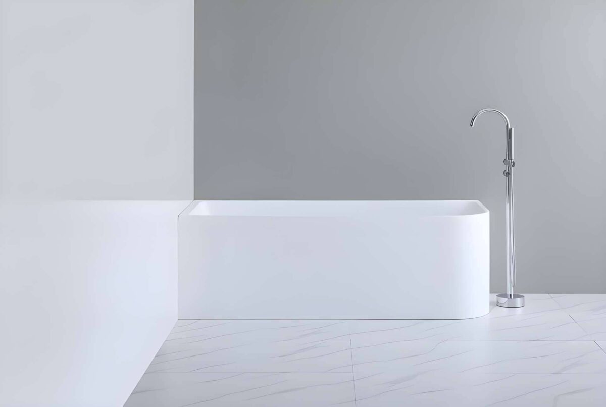 Casey Corner Back To Wall Bathtub - Acrylic Gloss White (Left Corner) - 1500mm | CBT1500L-510