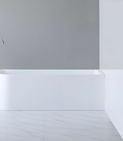 Casey Corner Back To Wall Bathtub - Acrylic Gloss White (Right Corner) - 1400mm | CBT1500R-580