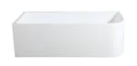 Casey Corner Back To Wall Bathtub - Gloss White - Left Corner - 1700mm | CBT1700L-580