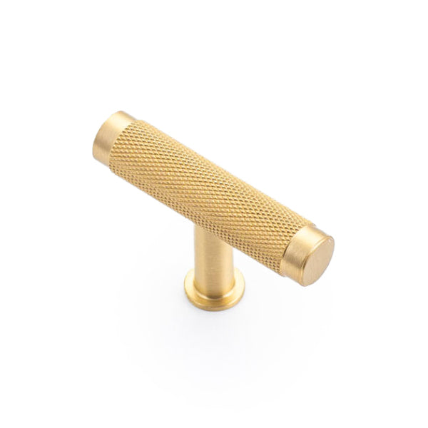 Castella Chelsea T-Knob Satin Brass 50mm