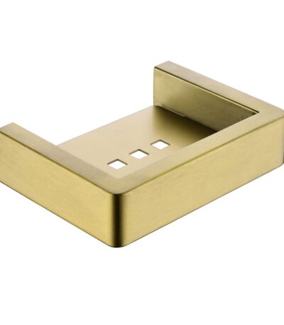 Cavallo Brushed Yellow Gold Soap Dish Holder