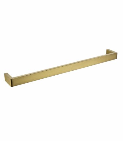 Cavallo Brushed Yellow Gold Square Single Towel Rail 600mm