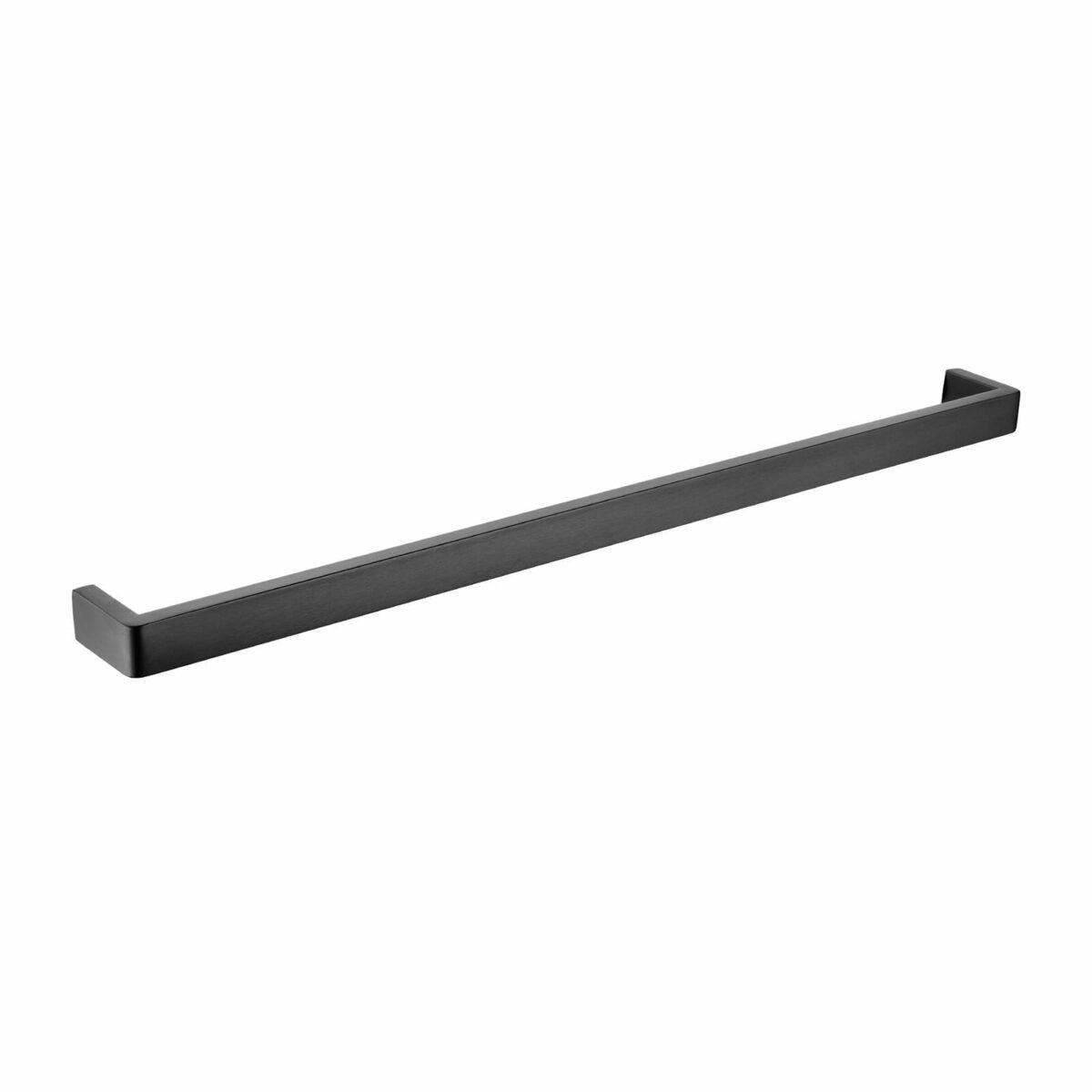 Cavallo Matte Black Square Single Towel Rail 600mm