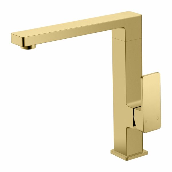 Ceram Sink Mixer - Brushed Gold | HYB636-102BG