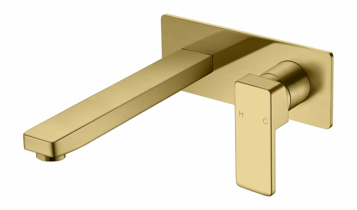 Ceram Wall Basin Mixer - Brushed Gold | HYB636-601BG