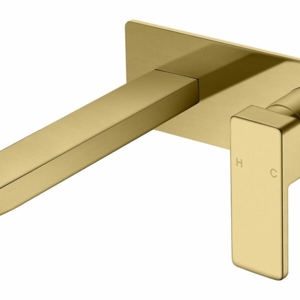 Ceram Wall Basin Mixer - Brushed Gold | HYB636-601BG