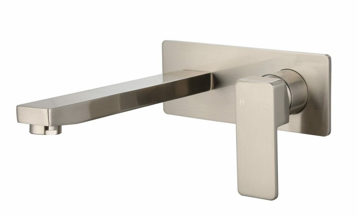 Ceram Wall Basin Mixer - Brushed Nickel | HYB636-601BN
