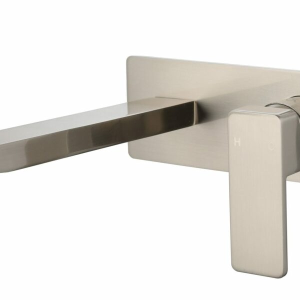 Ceram Wall Basin Mixer - Brushed Nickel | HYB636-601BN