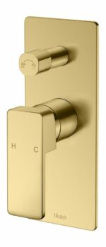 Ceram Wall Mixer With Diverter - Brushed Gold | HYB636-501BG