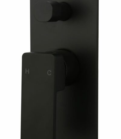 Ceram Wall Mixer With Diverter - Matt Black | HYB636-501MB