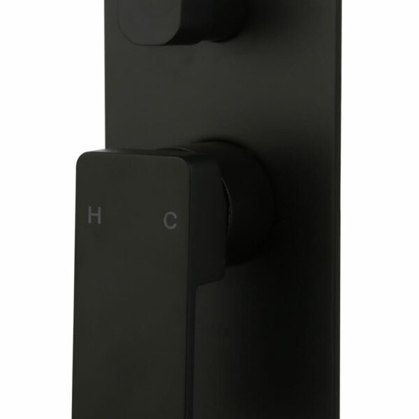 Ceram Wall Mixer With Diverter - Matt Black | HYB636-501MB
