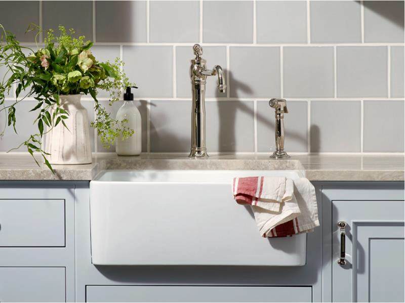 Chelsea Fireclay Farmhouse Single Bowl Sink - Gloss White - 660x451x253mm | FCS600GW