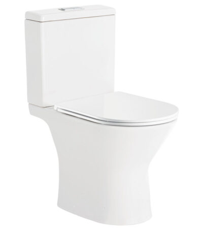 Chica Close-Coupled Toilet Suite, Gloss White with Slim Seat