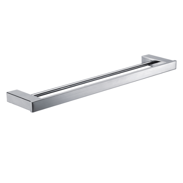 Chrome Double Towel Rail Holder 750mm
