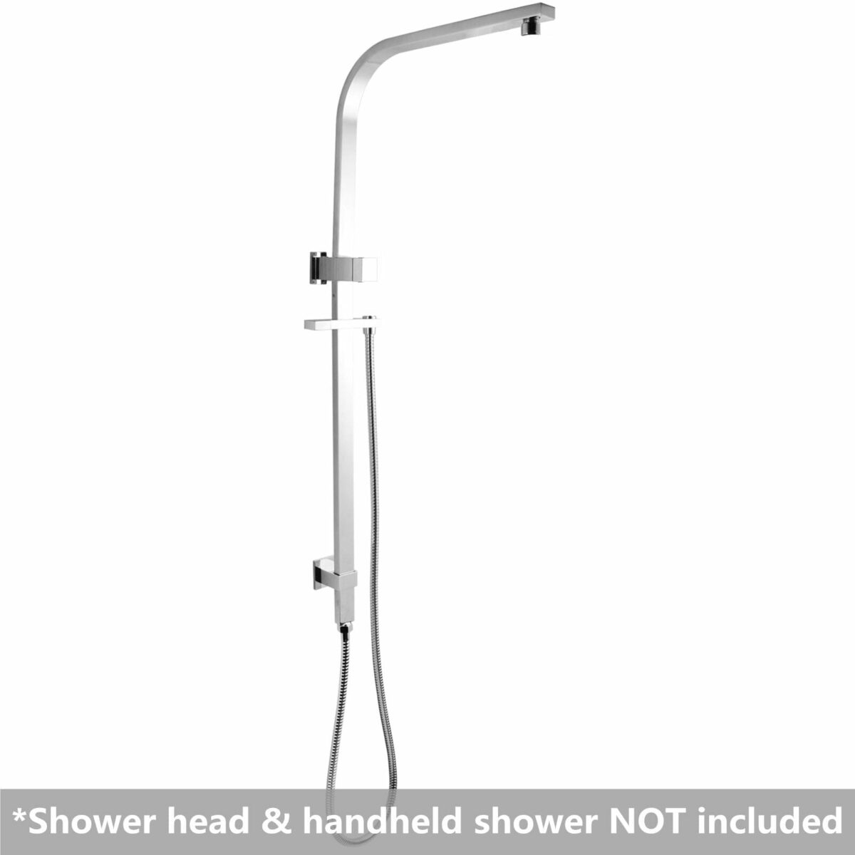 Chrome Square Shower Station without Shower Head and Handheld Shower | CH2130.SH.N