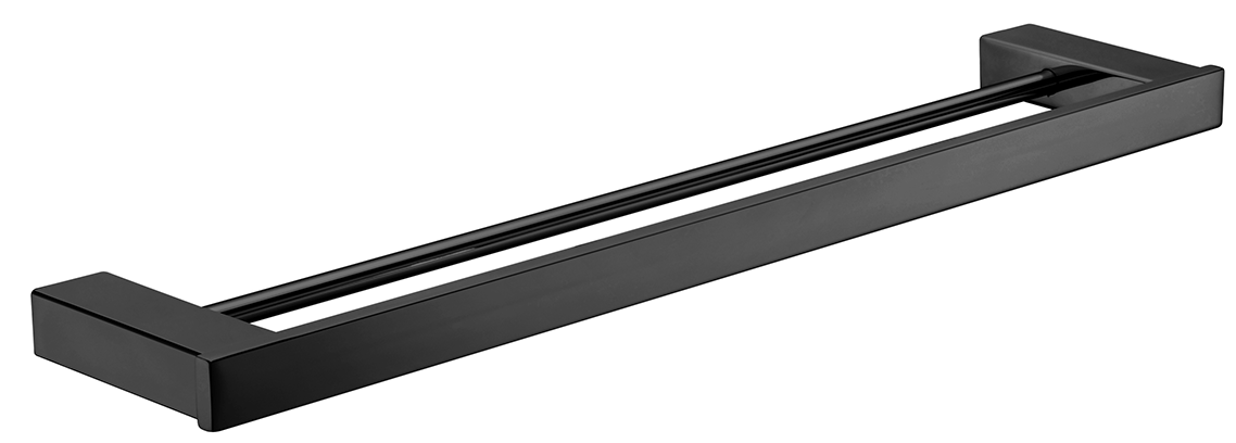 Chunky Double Rail - 800mm - Black | Bella Vista - 1448D-800-P-BLK