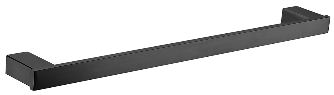 Chunky Single Towel Rail - 600mm - Black | Bella Vista - 1424-600-P-BLK