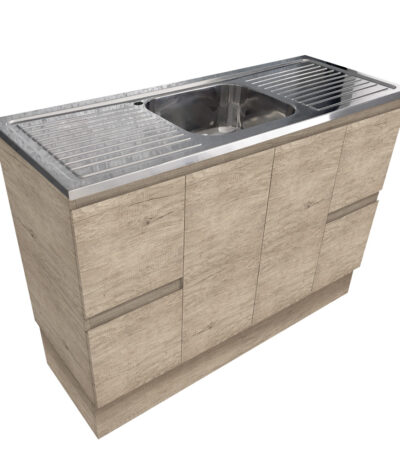 Citi Edge Scandi Oak 1200 Vanity on Kickboard