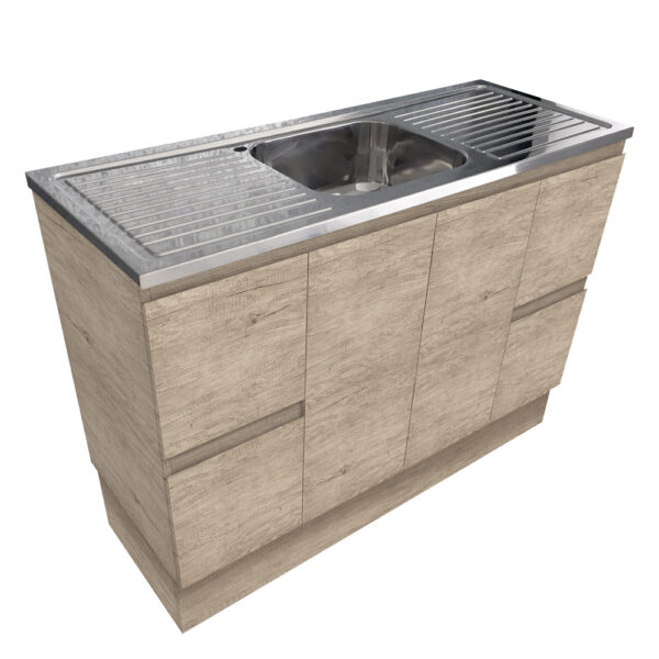 Citi Edge Scandi Oak 1200 Vanity on Kickboard