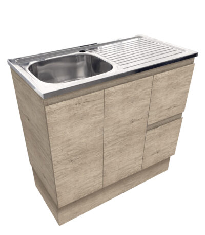 Citi Edge Scandi Oak 900 Vanity on Kickboard