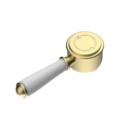 Clasico Ceramic Handle for Wall Mixer - Brushed Gold | HYB868-301A-BG-HD