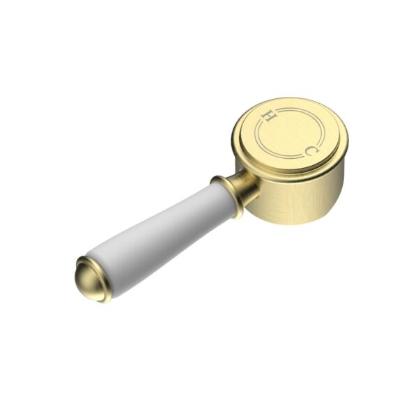 Clasico Ceramic Handle for Wall Mixer - Brushed Gold | HYB868-301A-BG-HD