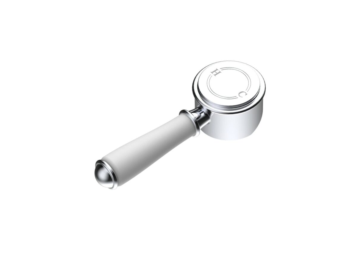 Clasico Ceramic Handle for Wall Mixer - Brushed Nickel | HYB868-301A-BN-HD
