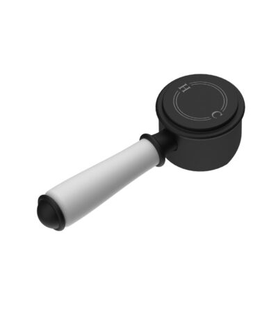 Clasico Ceramic Handle for Wall Mixer - Matt Black | HYB868-301A-MB-HD